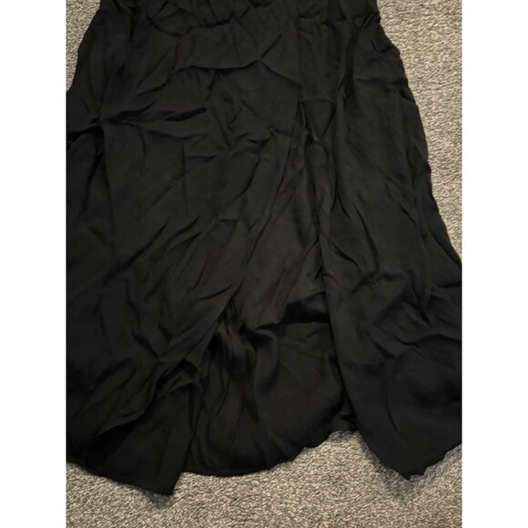 Reformation Ballari Off Shoulder Long Sleeve Dress Size 10 Black - Picture 5 of 9